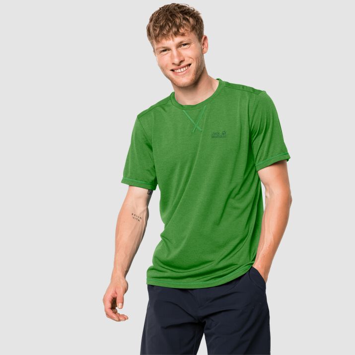 Jack Wolfskin Mens Crosstrail T-shirt Green 317902LMK